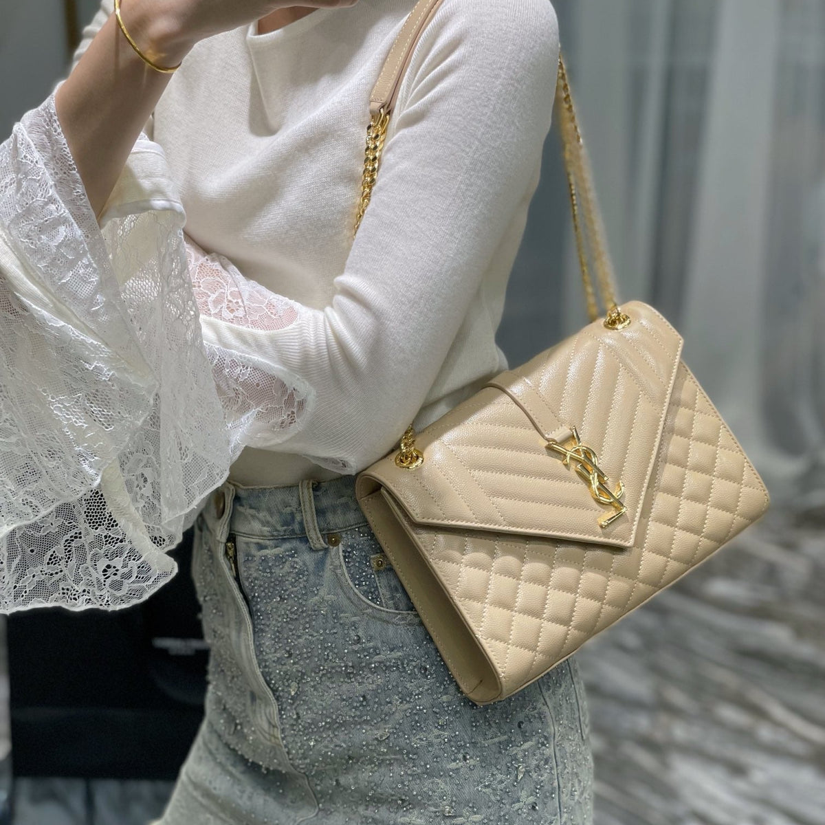 Saint Laurent Wallets? Saint Laurent Envelope Medium Bag Compact Luxury Card Wallet
