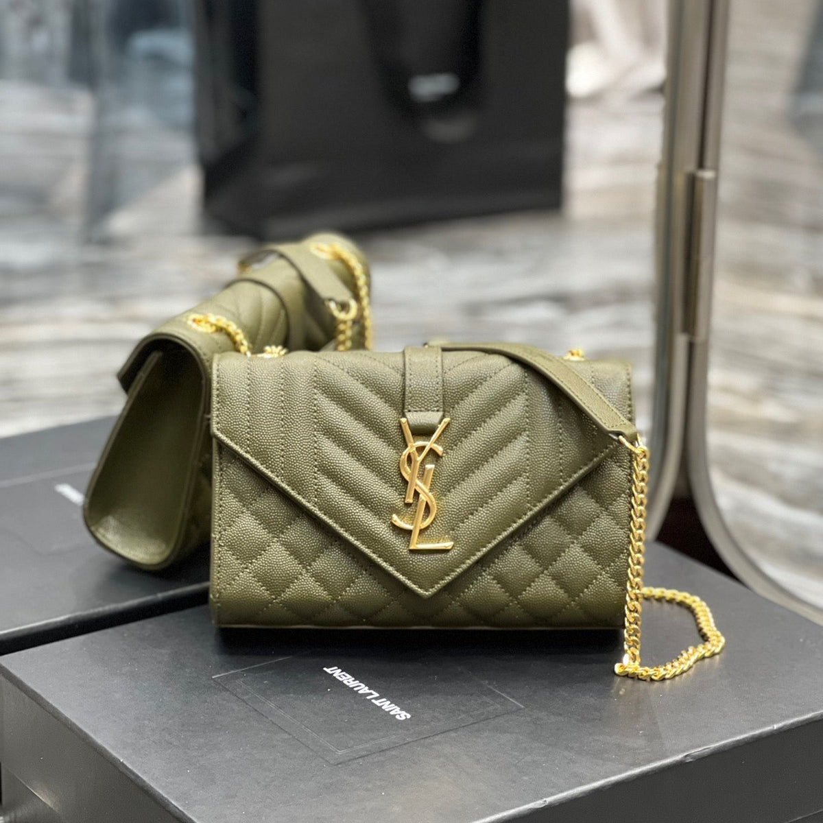 Saint Laurent Wallets? Saint Laurent Small Envelope Bag Compact Luxury Card Wallet