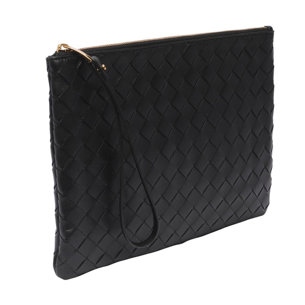 Bottega Veneta Bags? Bottega Veneta Women Intrecciato Flat Pouch Luxury Designer Leather Handbag