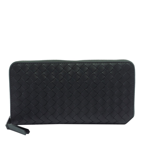 Bottega Veneta Wallets? Bottega Veneta Men Intrecciato Small Zip Around Wallet Premium Leather Designer Wallet