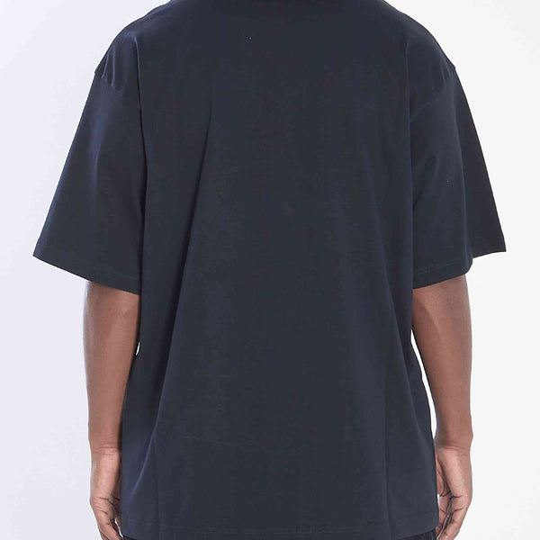 Close-up of Balenciaga tee shirts hardware and fine stitching
