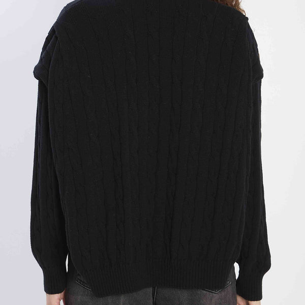 Close-up of Balenciaga sweaters & pullovers hardware and fine stitching