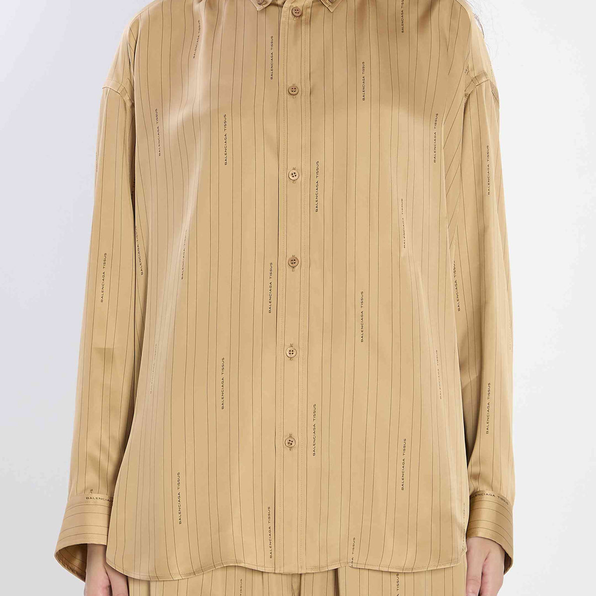 Balenciaga Tops? Balenciaga Women Satin Shirt Elegant Everyday Designer Top