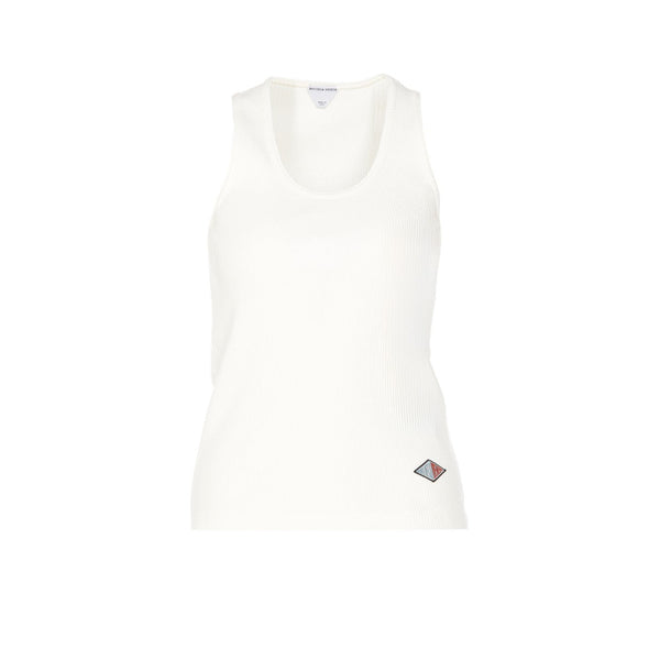 Bottega Veneta Tops? Bottega Veneta Women Logo Cotton Rib Jersey Tank Top Elegant Everyday Designer Top