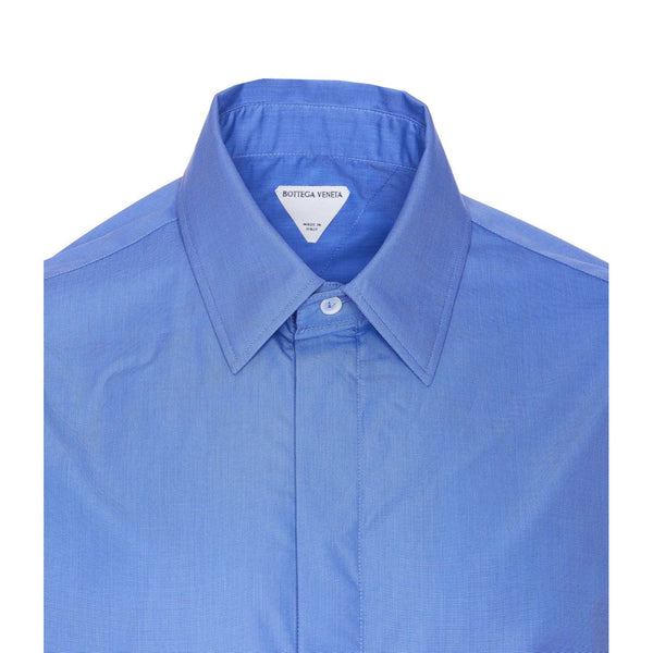 Close-up of Bottega Veneta blouses hardware and fine stitching