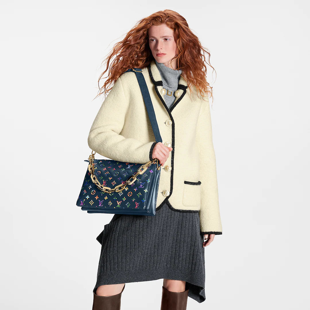Louis Vuitton Bags? Louis Vuitton Coussin MM Bag Luxury -Navy- Leather Bag For Women Luxury Designer Leather Handbag