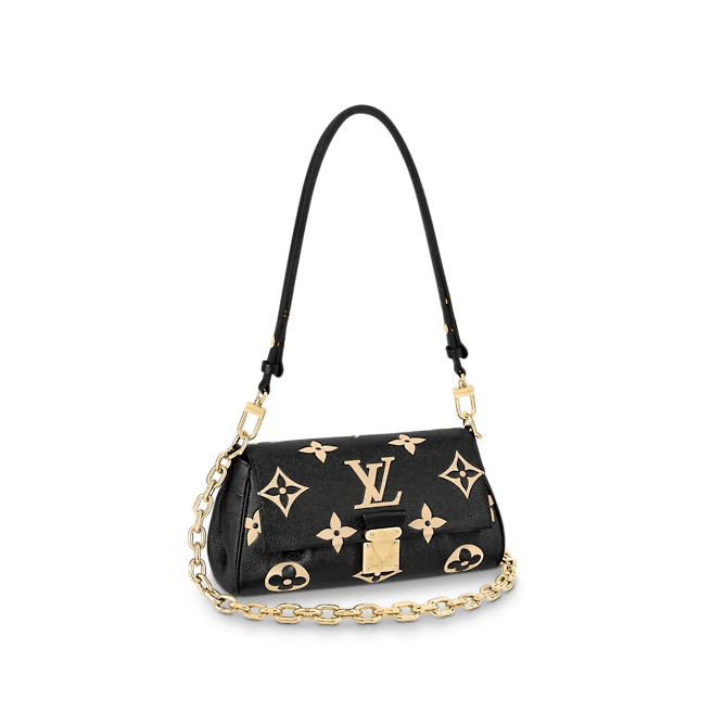 Louis Vuitton Favorite Bicolor Monogram Empreinte Leather in Black