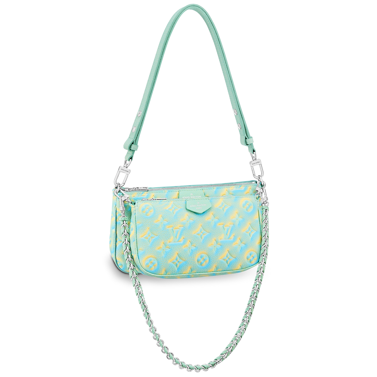 Bags? Multi Pochette Accessoires - Vert d'eau- Monogram Empreinte Leather Luxury Designer Leather Handbag