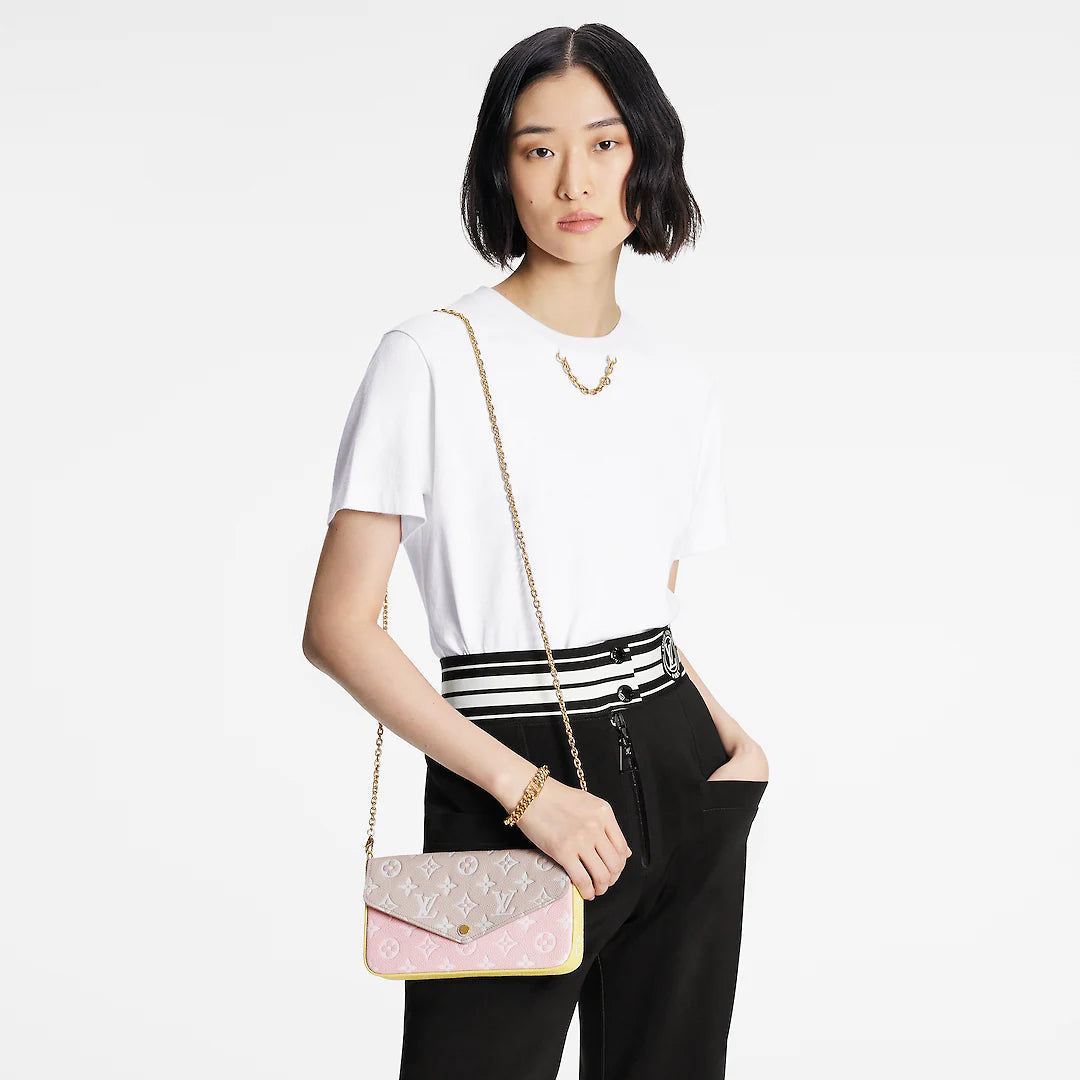 Louis Vuitton Pochette Félicie -Pink/Beige/Yellow