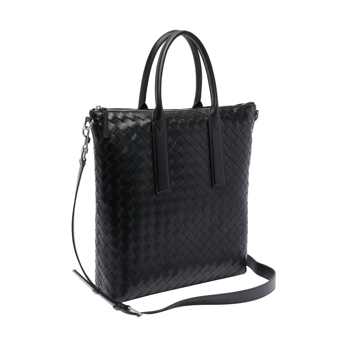 Bottega Veneta Bags? Bottega Veneta Men North-South Zipped Intrecciato Tote Elegant Everyday Designer Handbag