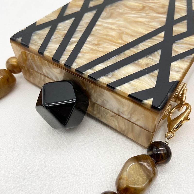 Front view of Shelly Mason Luxury Clutch Bag premium bag