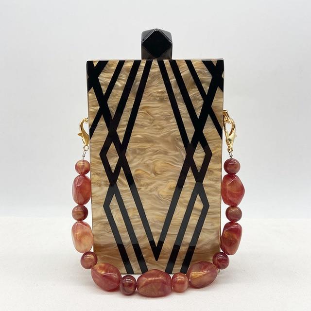 Front view of Shelly Mason Luxury Clutch Bag premium bag