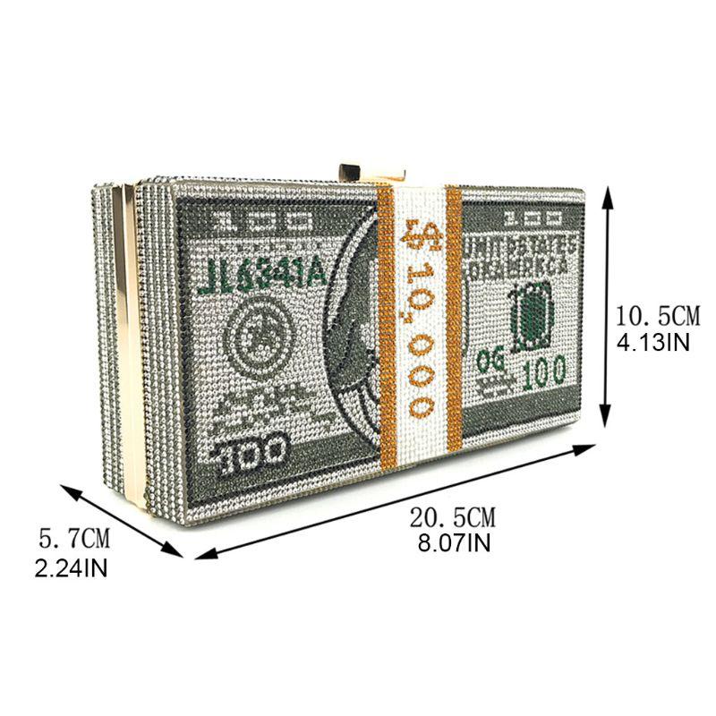 Front view of Shelly Mason Evening Clutch Bag premium bag