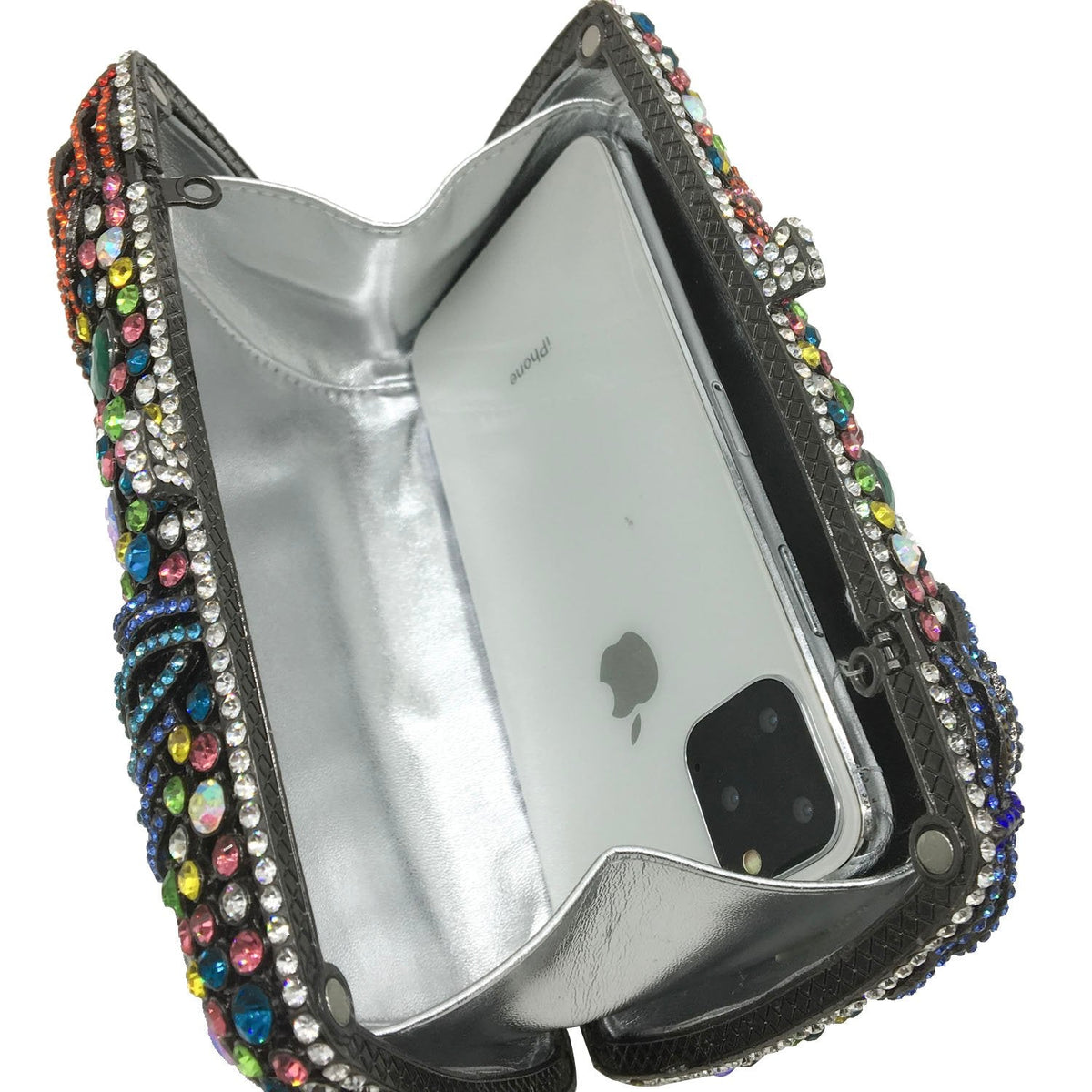 Front view of Shelly Mason Evening Clutch Bag premium bag