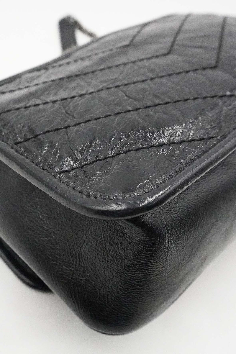 Saint Laurent Accessories- Saint Laurent Baby Niki Crinkle Black Premium Everyday Designer Accessory