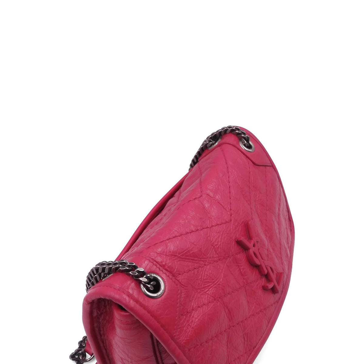 Saint Laurent Bags? Saint Laurent Baby Niki Crinkle Fuchsia Premium Designer Shoulder Bag