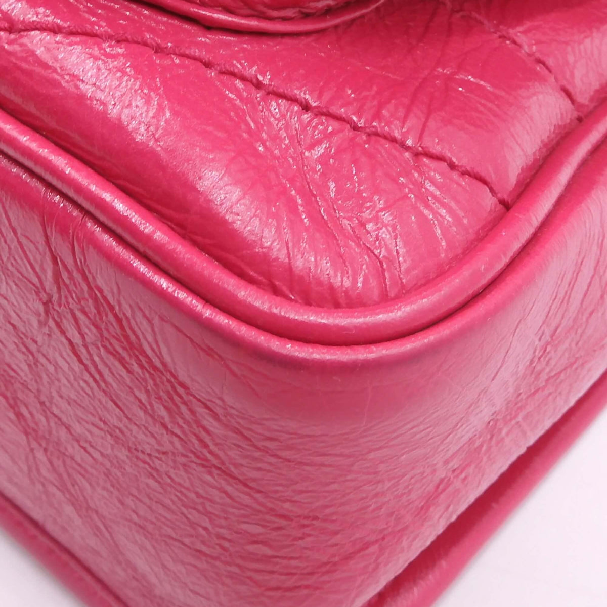 Saint Laurent Bags- Saint Laurent Baby Niki Crinkle Fuchsia Luxury Designer Leather Handbag