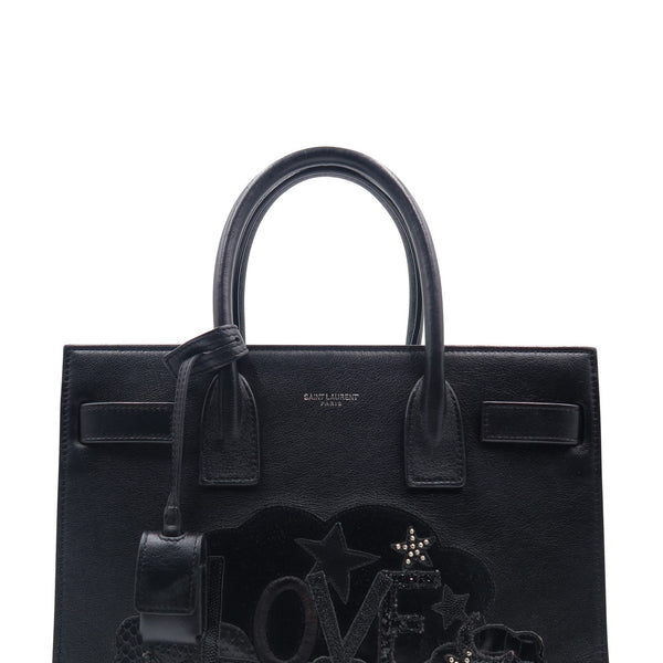 Bags- Baby Sac de Jour Love in Grained Leather Black Elegant Everyday Designer Handbag