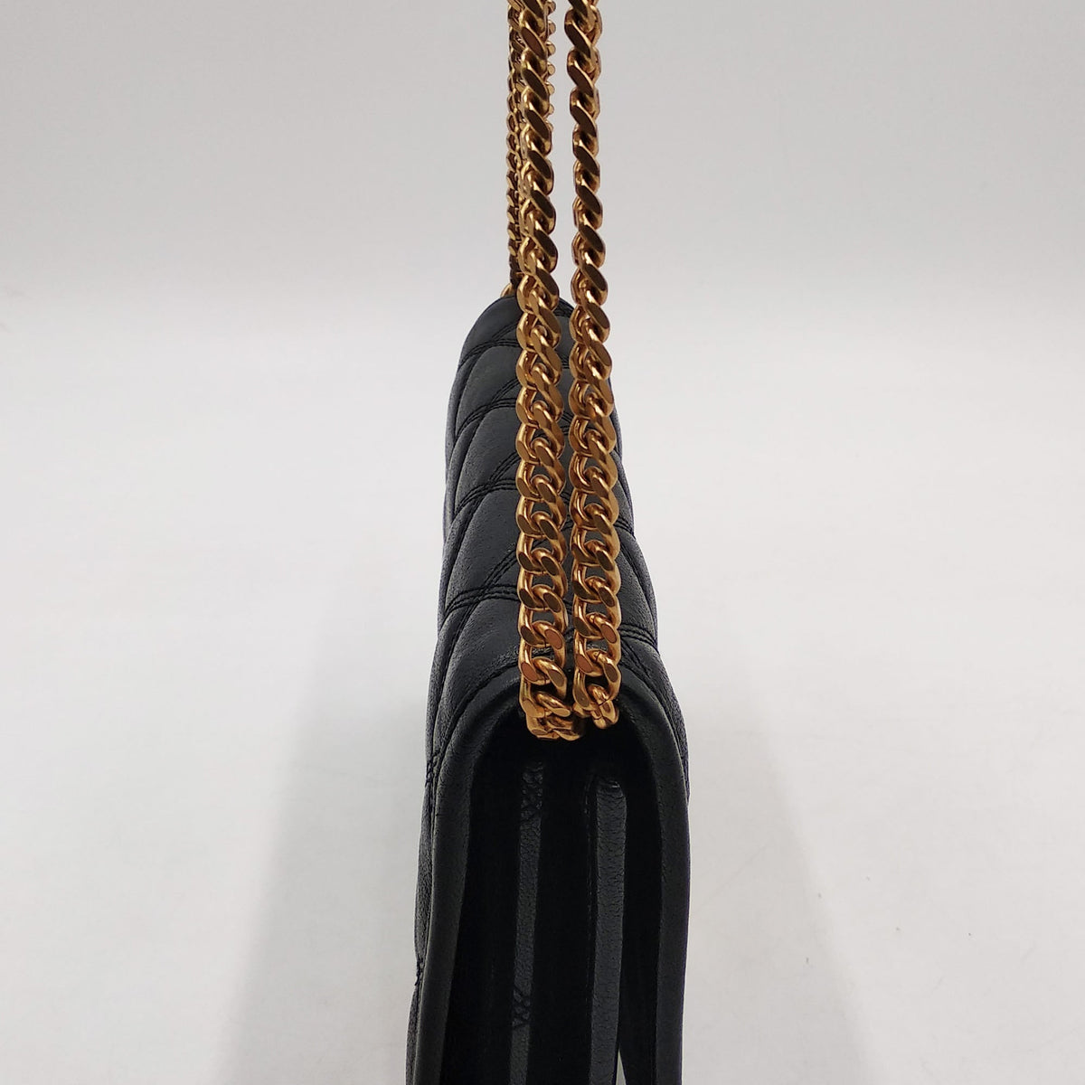 Saint Laurent Wallets? Saint Laurent Becky Diamond-Quilted Chain Wallet Black Premium Leather Designer Wallet