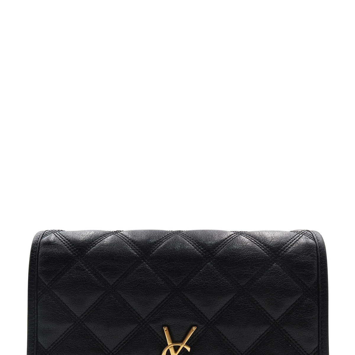 Saint Laurent Wallets? Saint Laurent Becky Diamond-Quilted Chain Wallet Black Premium Leather Designer Wallet