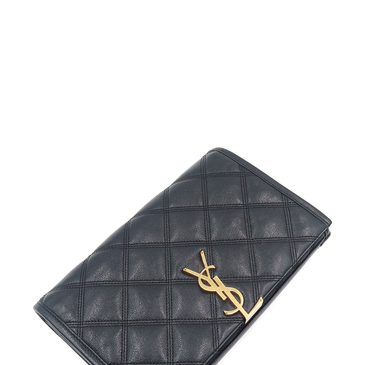 Saint Laurent Wallets? Saint Laurent Becky Diamond-Quilted Chain Wallet Black Compact Luxury Card Wallet