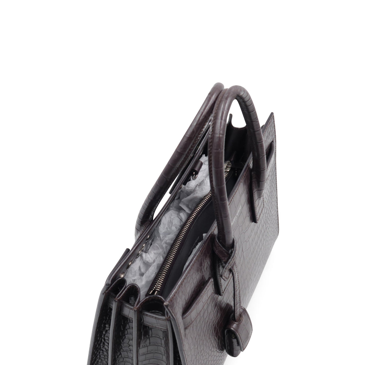 Close-up of Classic bags hardware and fine stitching