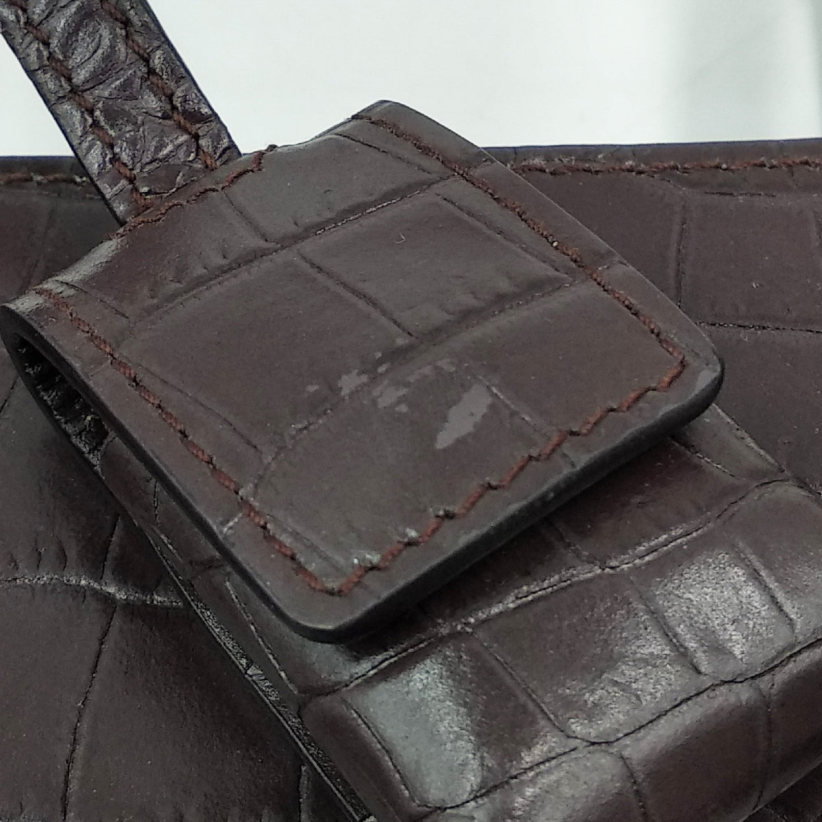 Close-up of Classic bags hardware and fine stitching