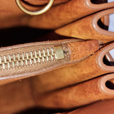 Close-up of Classic bags hardware and fine stitching