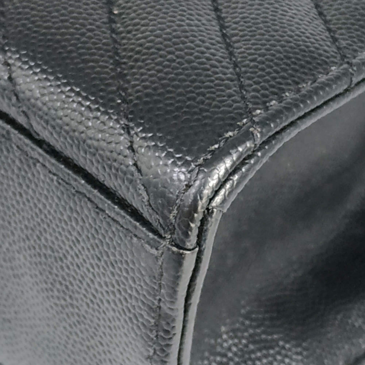 Close-up of Large bags hardware and fine stitching