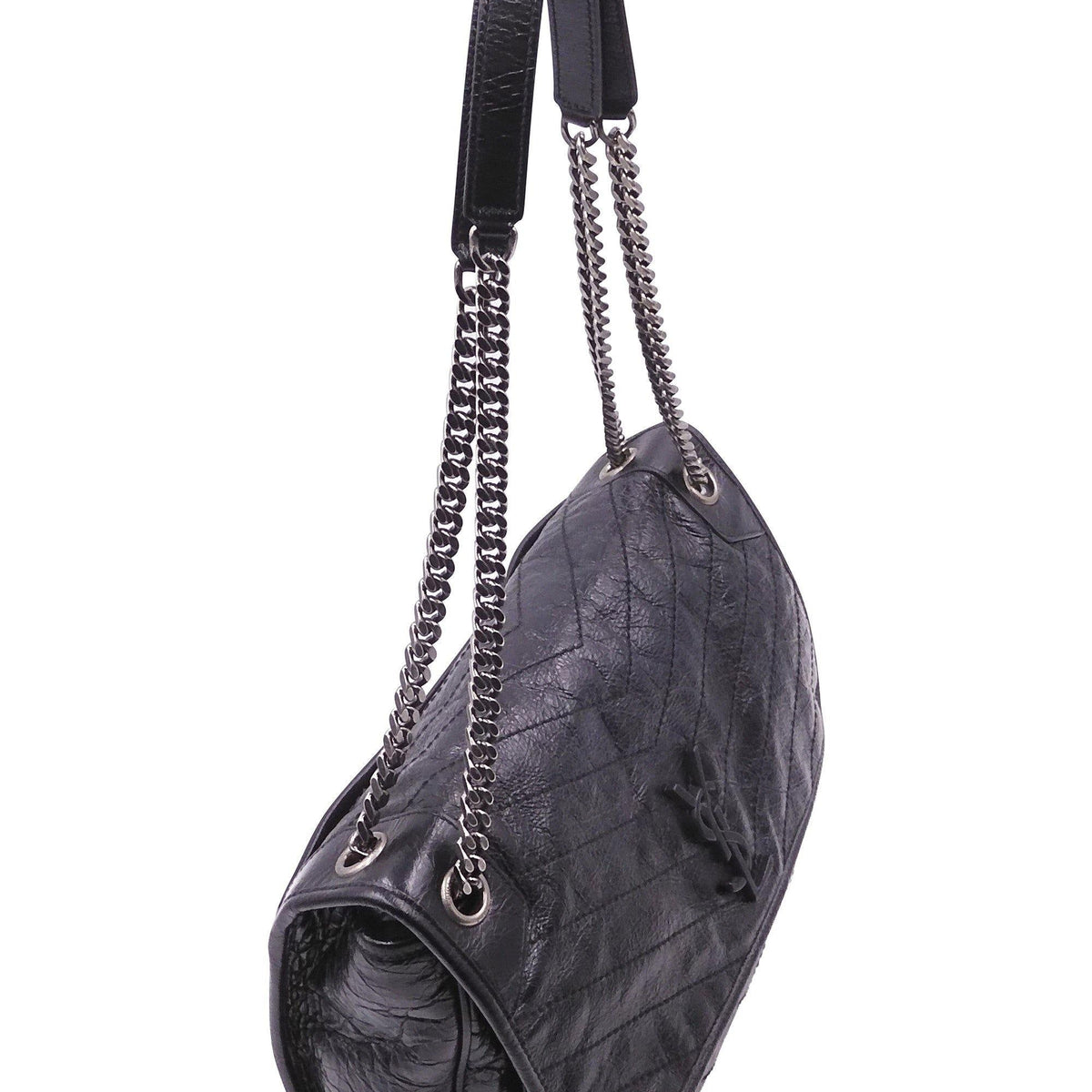 Close-up of Large bags hardware and fine stitching