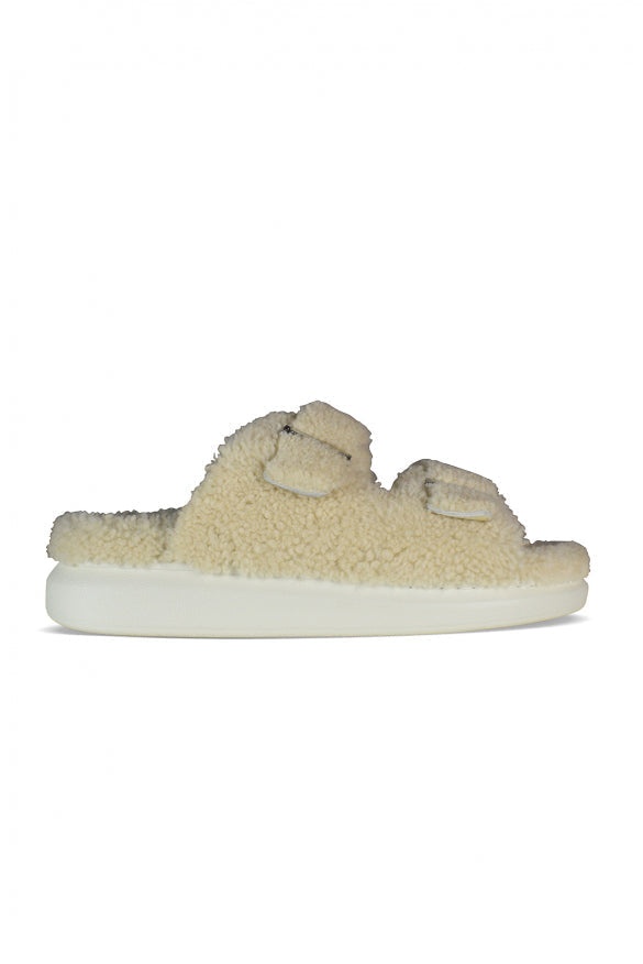 Alexander McQueen Shoes? Alexander Mcqueen Men Shearling-Lined Slides Premium Designer Casual Shoes