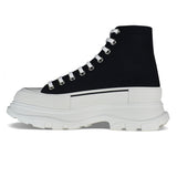 Close-up of Alexander McQueen athletic hardware and fine stitching