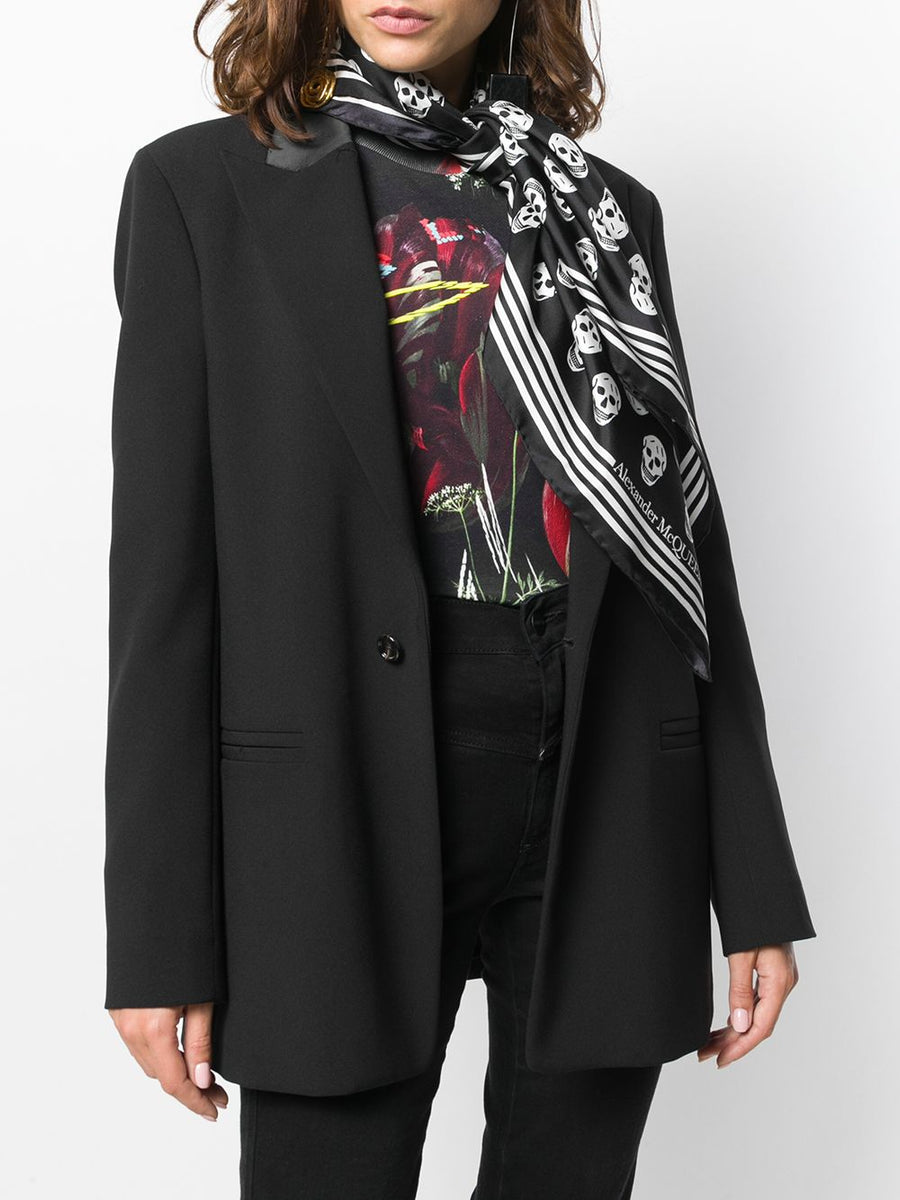 Alexander McQueen Scarves? Alexander Mcqueen Women Skull Silk Scarf Luxury Designer Silk Scarf