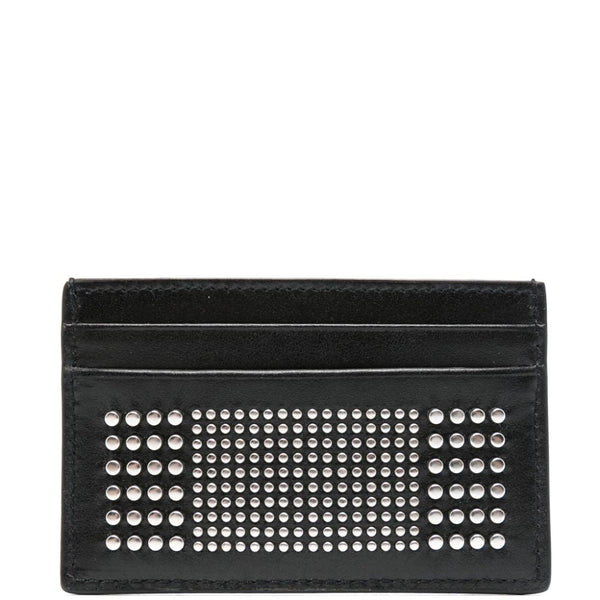 Alexander McQueen Wallets? Alexander Mcqueen Men Studded Leather Card Case Premium Leather Designer Wallet