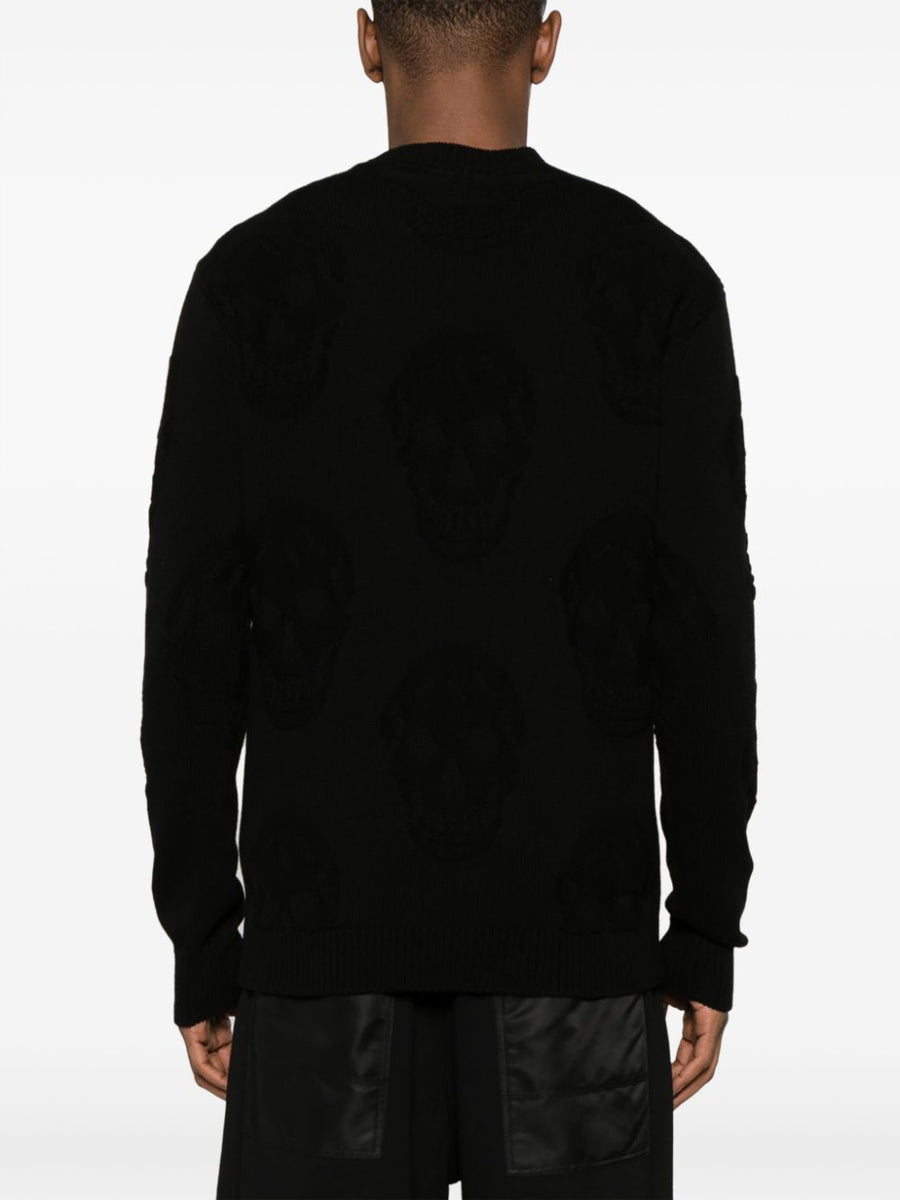 Alexander McQueen Sweaters? Alexander Mcqueen Men Skull Knitted Cotton Jumper Luxury Designer Knit Sweater