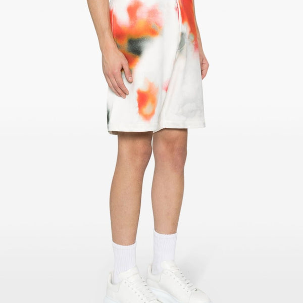 Alexander McQueen Shorts? Alexander Mcqueen Men Obscure Flower Cotton Shorts Everyday Lightweight Designer Shorts