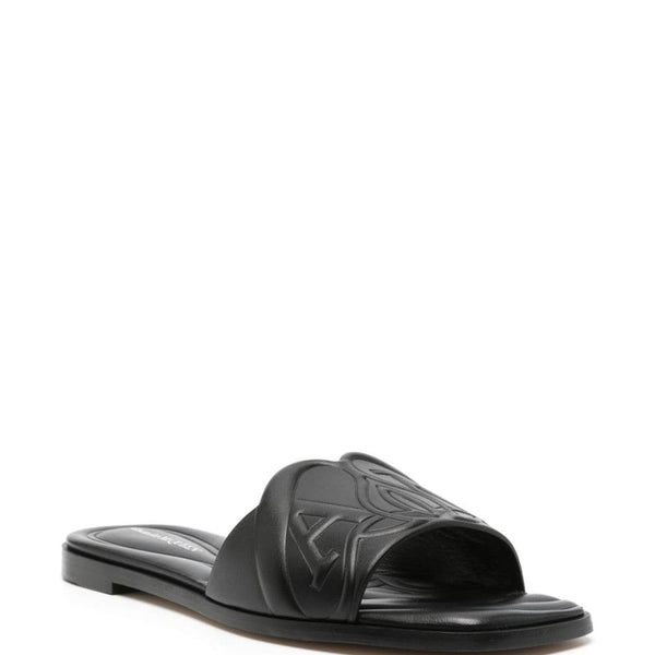Alexander McQueen Shoes? Alexander Mcqueen Women Seal Leather Flat Sandals Premium Designer Casual Shoes