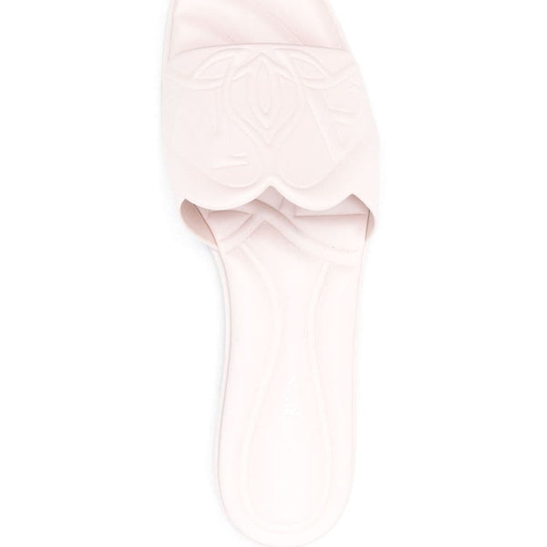 Alexander McQueen Shoes? Alexander Mcqueen Women Leather Flat Sandals Luxury Lifestyle Designer Footwear