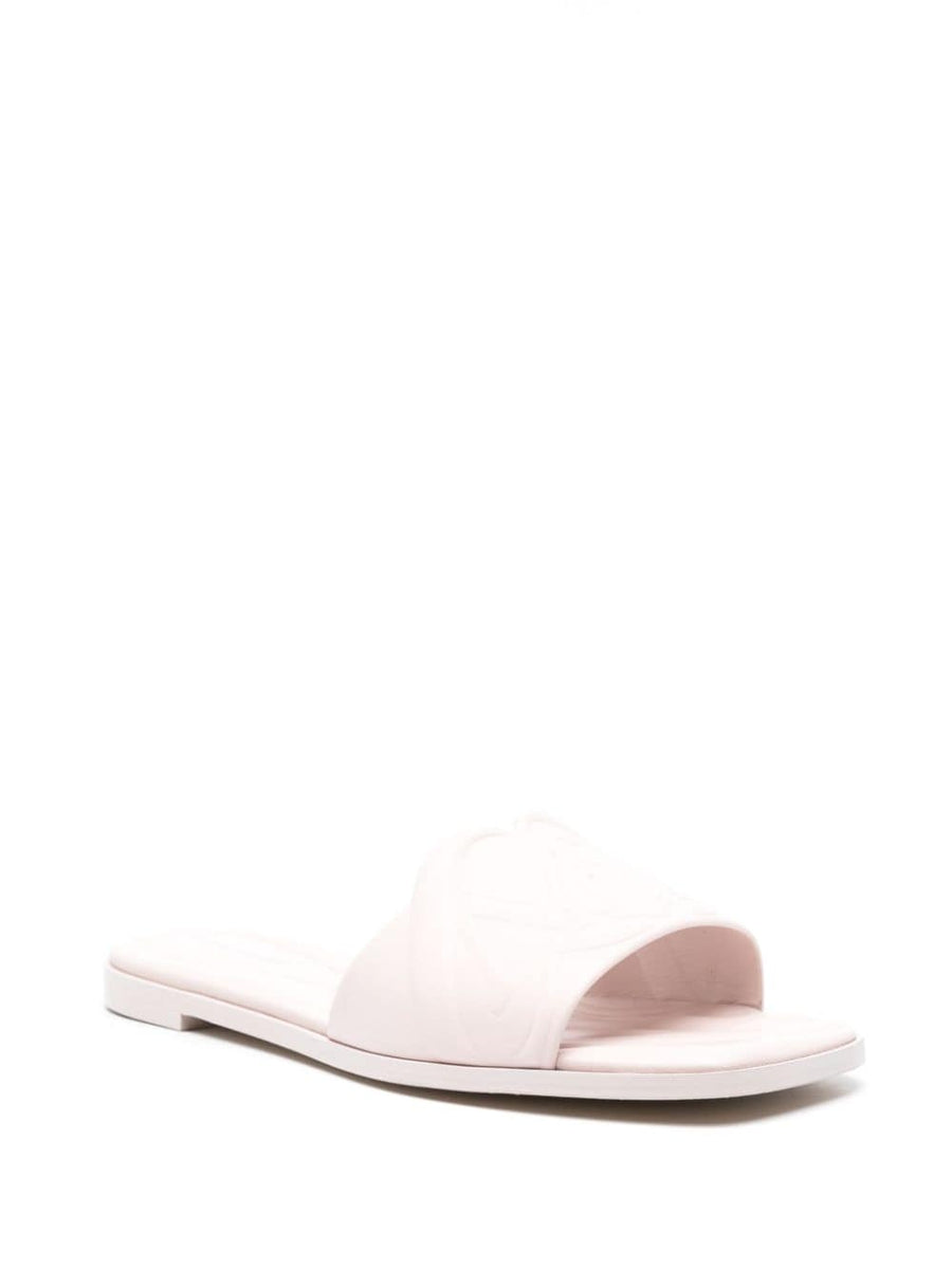 Alexander McQueen Shoes? Alexander Mcqueen Women Leather Flat Sandals Luxury Lifestyle Designer Footwear