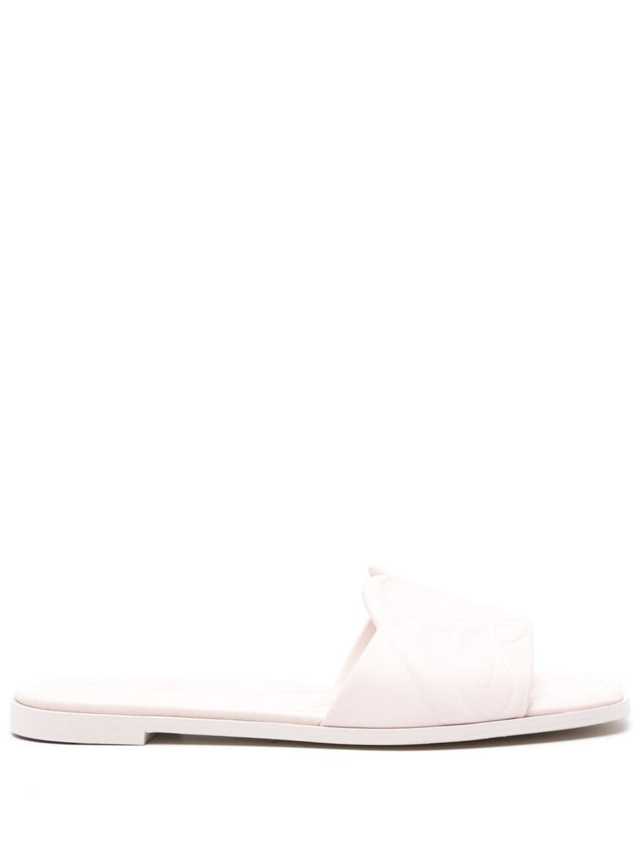 Alexander McQueen Shoes? Alexander Mcqueen Women Leather Flat Sandals Luxury Lifestyle Designer Footwear