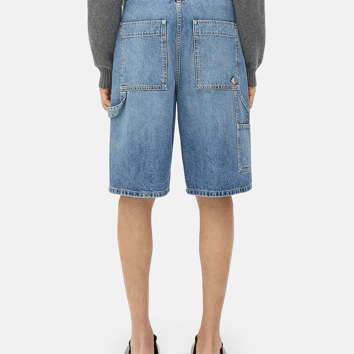 Bottega Veneta Jeans? Bottega Veneta Men Bermuda Cargo Denim Premium Designer Denim Jeans