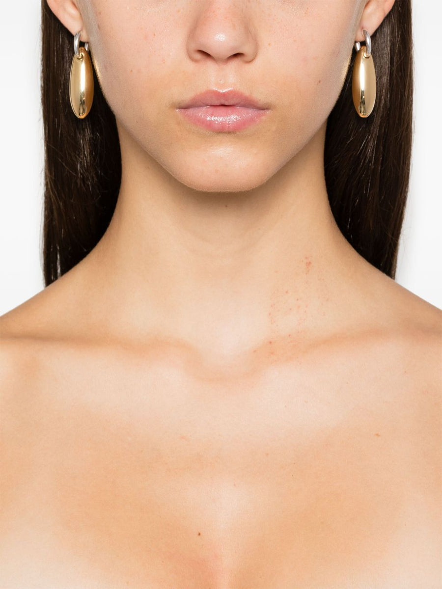 Bottega Veneta Jewellery? Bottega Veneta Women Ellipse Silver Earrings Elegant Everyday Fine Jewellery