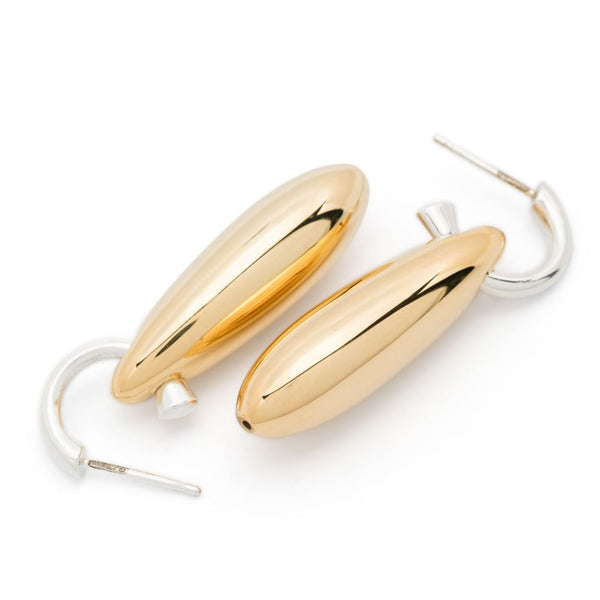 Bottega Veneta Jewellery? Bottega Veneta Women Ellipse Silver Earrings Elegant Everyday Fine Jewellery