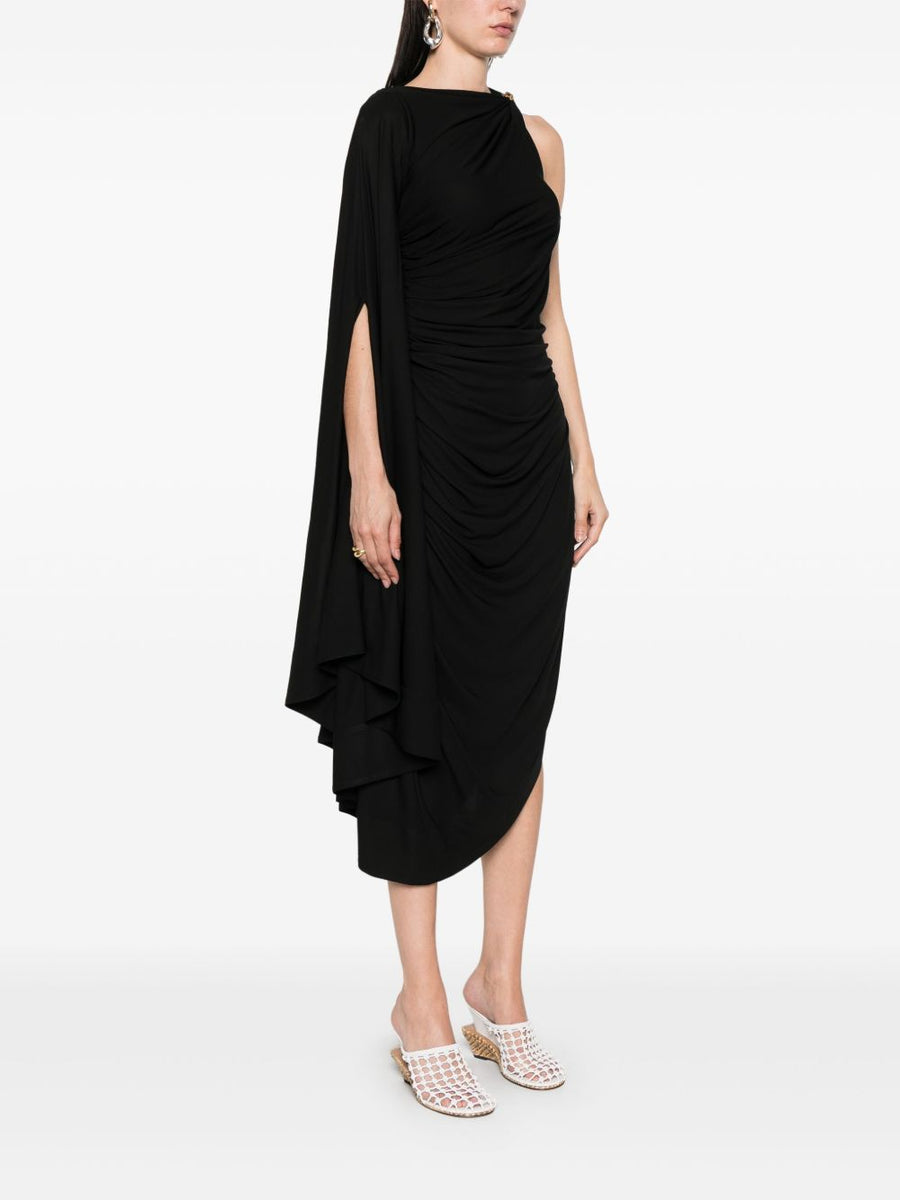 Bottega Veneta Dresses? Bottega Veneta Women Draped Midi Dress Chic Everyday Designer Dress