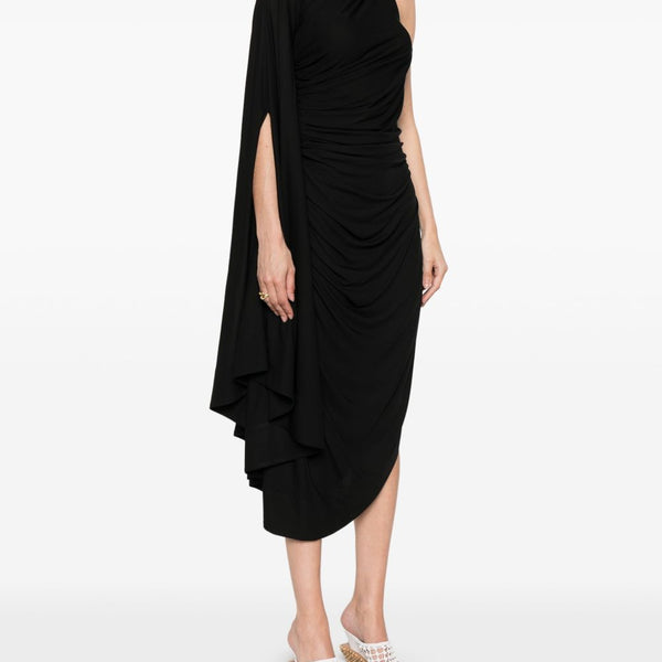 Bottega Veneta Dresses? Bottega Veneta Women Draped Midi Dress Chic Everyday Designer Dress