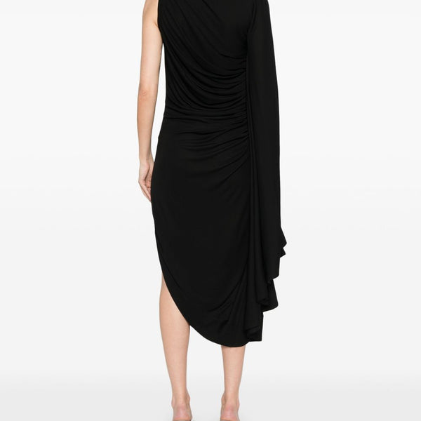 Bottega Veneta Dresses? Bottega Veneta Women Draped Midi Dress Chic Everyday Designer Dress