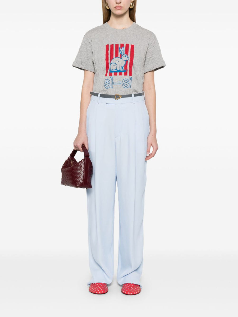 Bottega Veneta premium pants detail and craftsmanship close-up