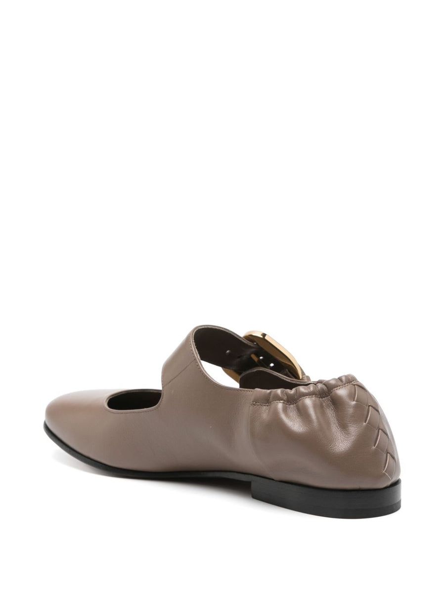 Bottega Veneta Shoes Bottega Veneta Women Astaire Leather Ballets Luxury Lifestyle Designer Footwear