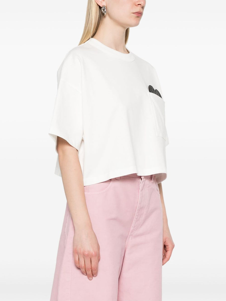 Bottega Veneta T-Shirts? Bottega Veneta Women Heart Detail Cotton T-Shirt Premium Designer Cotton T-Shirt