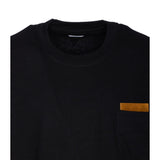 Close-up of Bottega Veneta tee shirts hardware and fine stitching